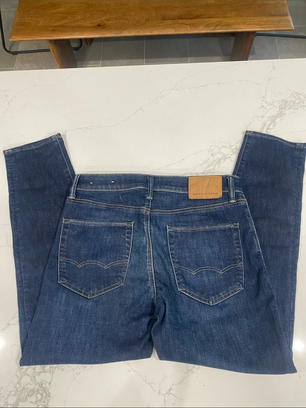 American Eagle Outfitters Men's Indigo Straight Jeans - Picture 4 of 4